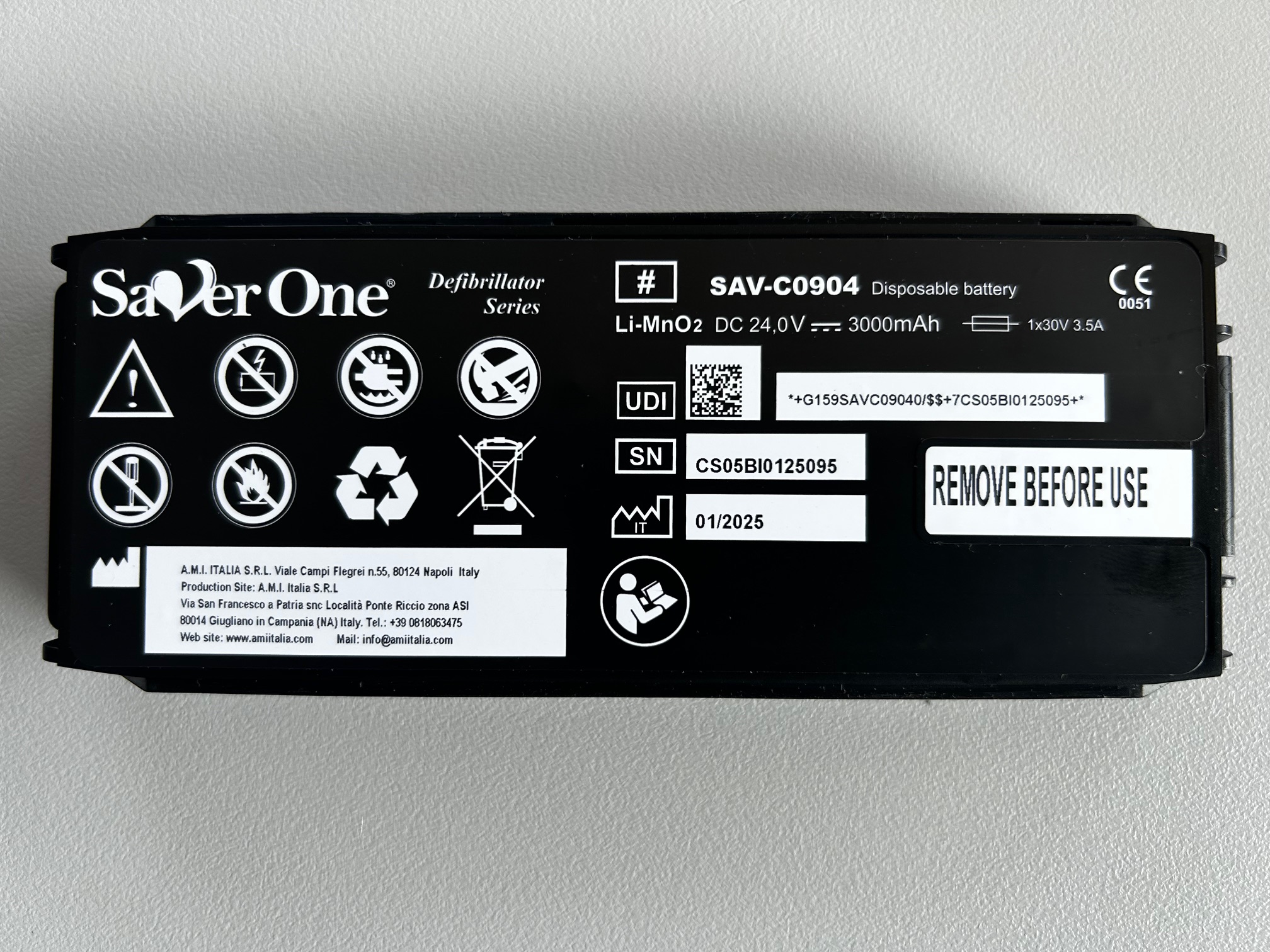 Batterie für alle Saver One AED Defibrillatoren