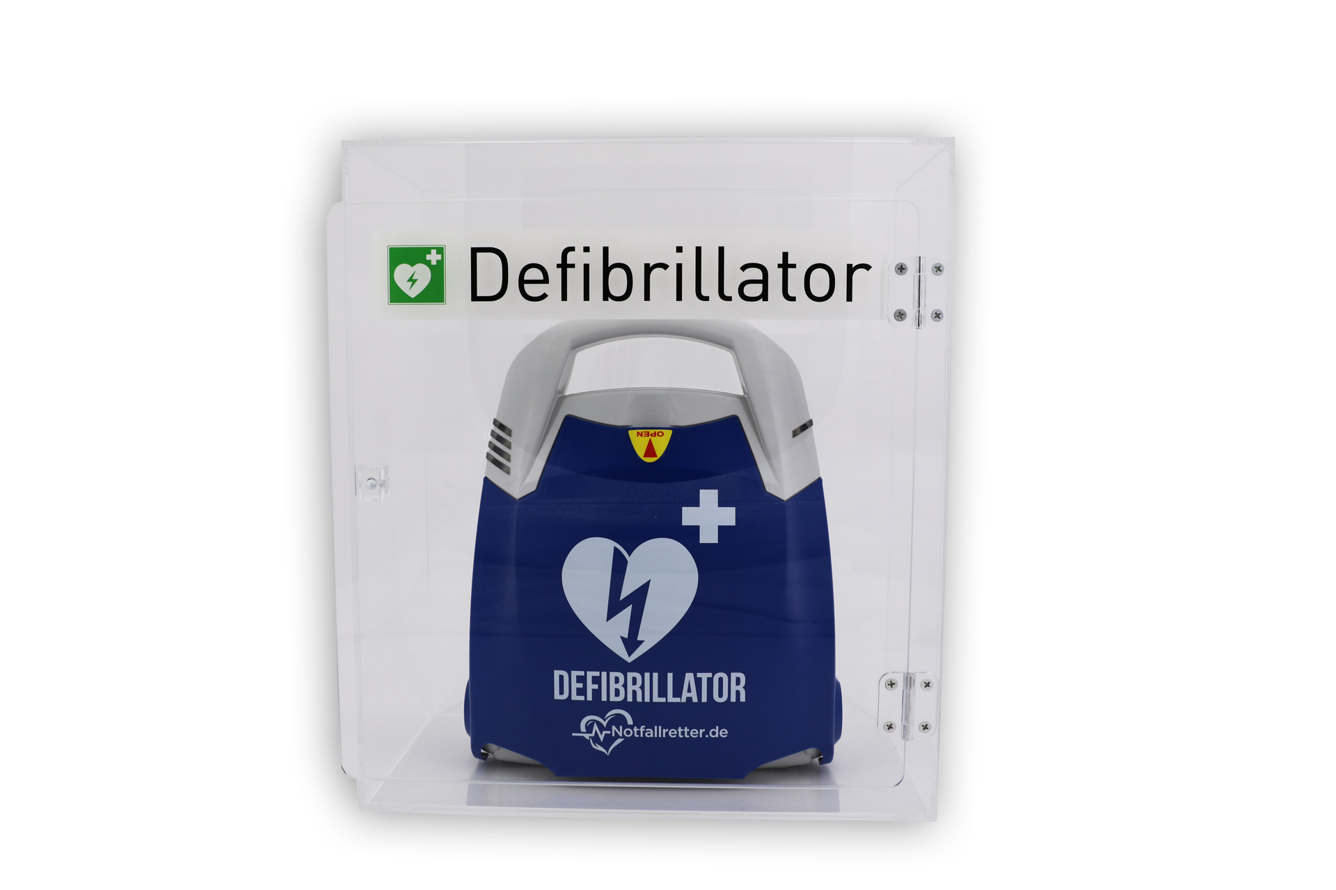 Design-Acrylglaswandkasten für Defibrillator AED