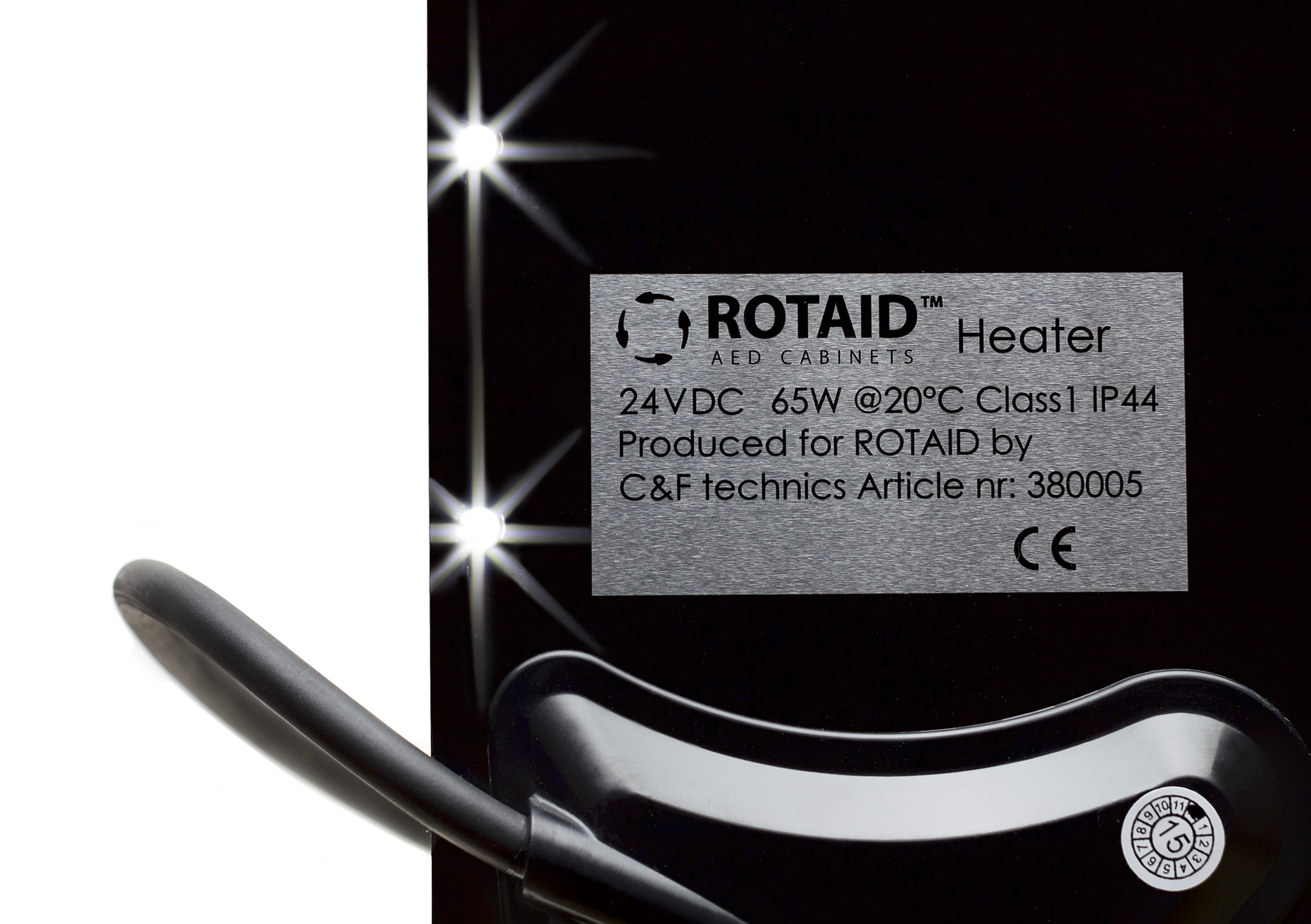 Rotaid® Solid Plus Heat Defibrillator Wandkasten für Außen mit Heizung, Alarm und LED-Beleuchtung, UV Schutz